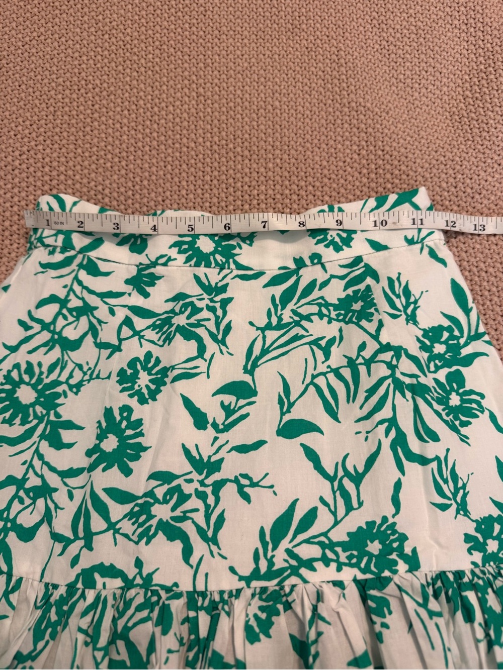 Runaway The Lablel Ayla White Maxi Skirt with Green Floral Print XS - Picture 9 of 11